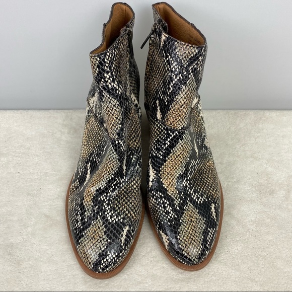 Madewell The Rosie Embossed Snakeskin Leather Ankle Boots 9 -V - Picture 5 of 11